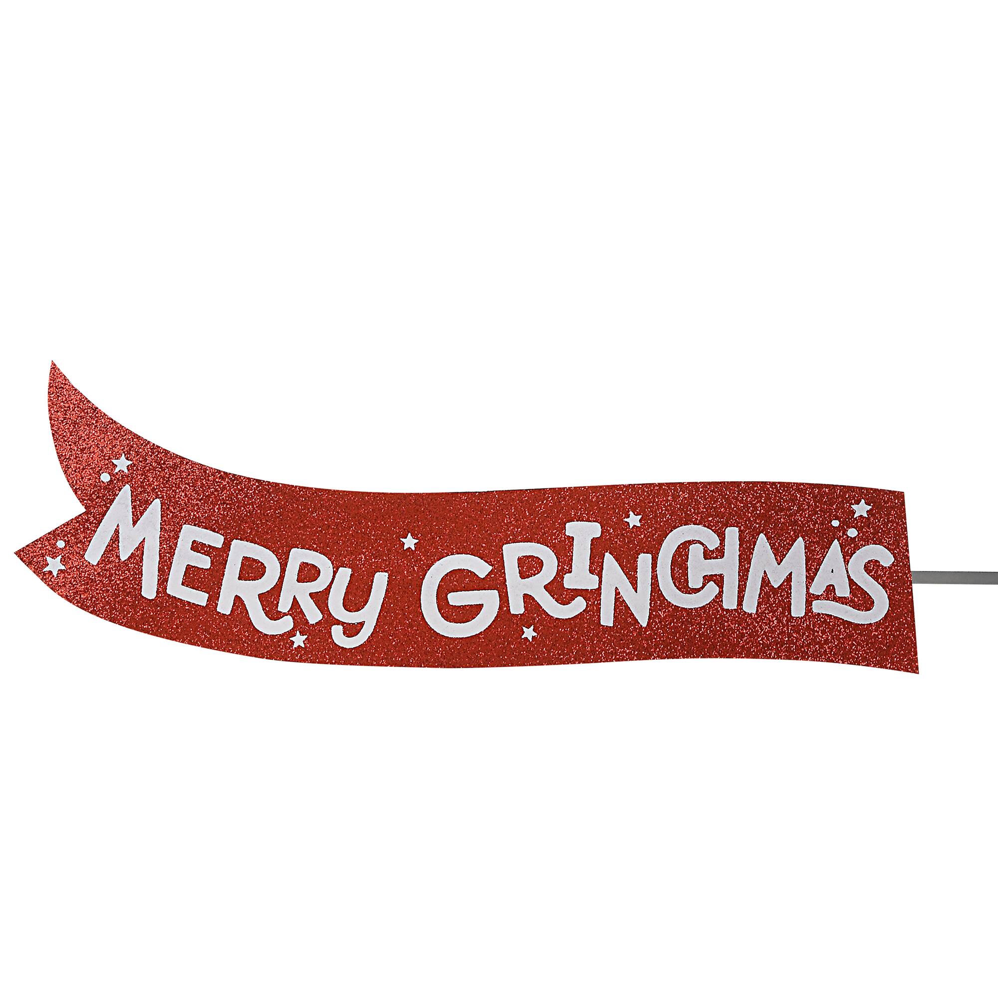 Mr. Christmas Animated Grinch Sleigh Tree Topper with Banner